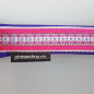 Preview: Halsband Zug-Stop, 2.5 - 3.5cm, 25 - 55cm, Neopren violet, neonpink, Jacqard Borte pink