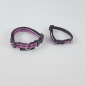 Preview: Halsband Click, 1.0cm - 1.5cm, 16.5-46cm reflex rosa - schwarz