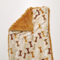 Preview: Relaxdecke superflauschig, caramel-beige_verschiedene_knochen 4-lagiger Wellness-Fleece