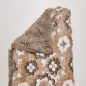 Preview: Relaxdecke superflauschig, taupe-verschiedene_blumen 4-lagiger Wellness-Fleece