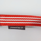 Preview: Halsband Zug-Stop, 3.0cm, 25 - 55cm, Neopren weiss, rot, weiss gestreift