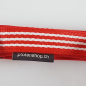 Preview: Halsband Zug-Stop, 3.0cm, 25 - 55cm, Neopren weiss, rot, weiss gestreift