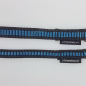 Preview: Halsband Zug-Stop verstellbar  1.5 - 2.0cm, 20 - 42cm schwarz - blau gestreift