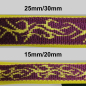 Preview: Halsband Zug-Stop, 2.0 - 3.0cm, 22.5 - 55cm, Neopren Tattoo bordeaux - gelb