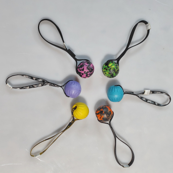 Preview: Lilla Ball mit Band 6,5cm sehr stabil, DuraFoam