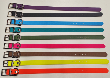Halsband mit Dorn, 2.5cm, Hexagon aquagrün