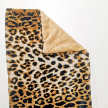 Kuscheldecke, Caramel-Leopard_spez 3-fach Fleece