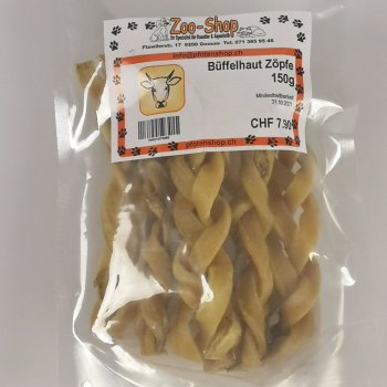 Büffelhaut Zöpfe 150g, ca. 6 Stück