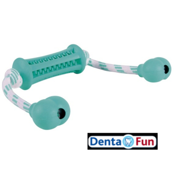 Trixie, Denta Fun Stick mit Seil, Naturgummi 9 cm/37 cm