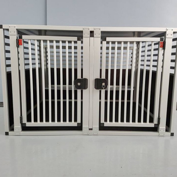 Doppel-Hundebox Alu REX¶ H75cm¶ B 118/120cm¶ T 100cm