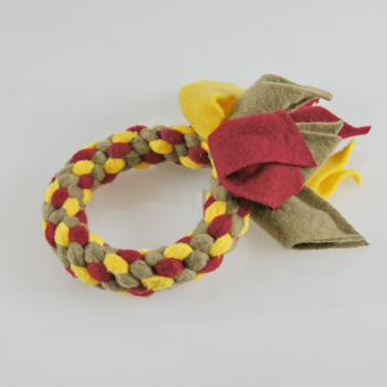 Fleece Ring ca. 12cm mit Fransen