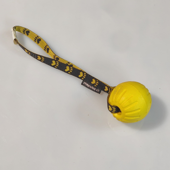 Gelber Ball mit Band 6,5cm sehr stabil, DuraFoam