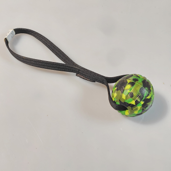 Grün-schwarzer Ball mit Band 6,5cm sehr stabil, DuraFoam