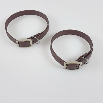 Biothan Halsband mit Dorn, 27 - 45cm, dunkelbraun 19mm Breite, dunkelbraun