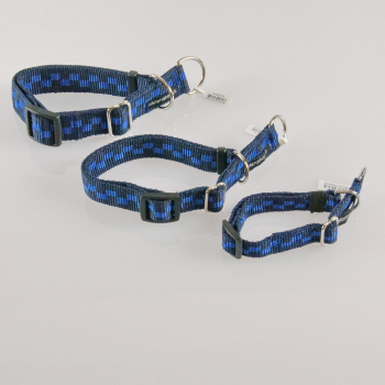 Halsband Zugstopp, karo blau karo blau
