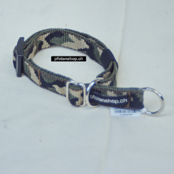 Halsband Zug-Stop verstellbar  1.5 - 2.5cm, 20 - 60cm Army