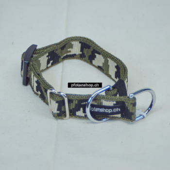 Halsband Zug-Stop verstellbar  1.5 - 2.5cm, 20 - 60cm Army