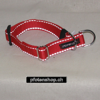 Halsband Zug-Stop verstellbar  2.0 - 2.5cm, 25 - 60cm reflex rot