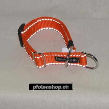Halsband Zug-Stop verstellbar  2.0 - 2.5cm, 25 - 60cm reflex orange