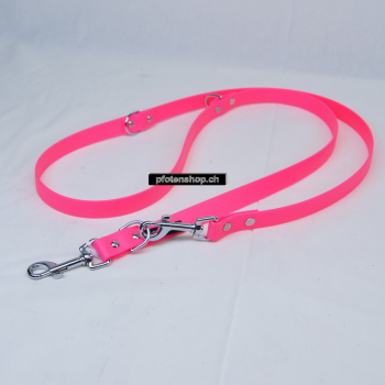 Leine Biothan 3fach verstellbar, pink pink