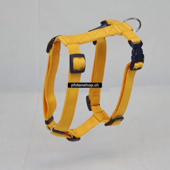 Geschirr M, extra weich, 2.0cm, Hals 36-58cm, Bauch 40-60 extra weich gelb