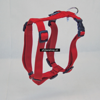 Geschirr M, extra weich, 2.0cm, Hals 36-58cm, Bauch 40-60 extra weich rot