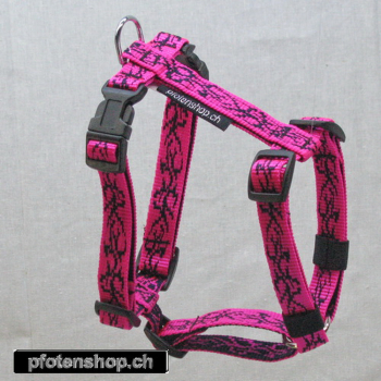 Geschirr, S, M, L, Tattoo pink - schwarz Tattoo pink - schwarz