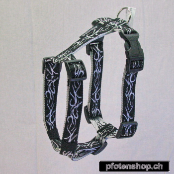 Geschirr, S, M, L, Tattoo schwarz - weiss Tattoo schwarz - weiss