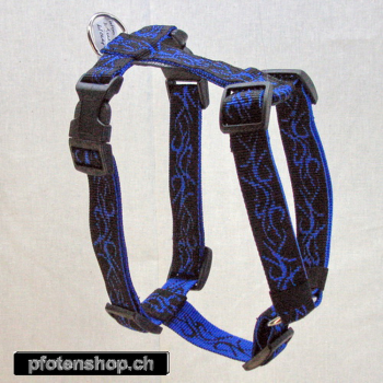 Geschirr, S, M, L, Tattoo schwarz - blau Tattoo schwarz - blau