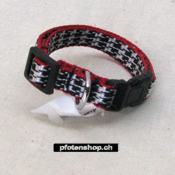 Halsband Click, 1.0cm, 16.5-25cm Karo schwarz - weiss