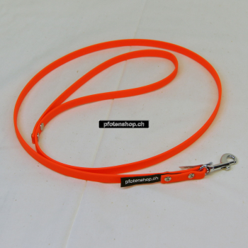 Leine Biothan, Stadtleine 1.2m mit Handschlaufe, orange in 4 Breiten, wasserfest orange