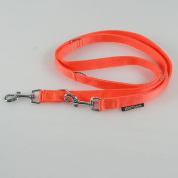 Leine 3fach verst. 1.6 - 2m, 20mm, neonorange, doppelt neonorange