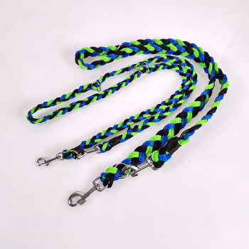 Leine gefl. 6mm, 3er, 6er, 1.6m - 2m neongrün - blau - schwarz