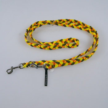 Leine flachgeflochten, für kleine Hunde, orange sattin, neongelb, olive