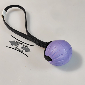 Lilla Ball mit elastischem Band 6,5cm sehr stabil, DuraFoam