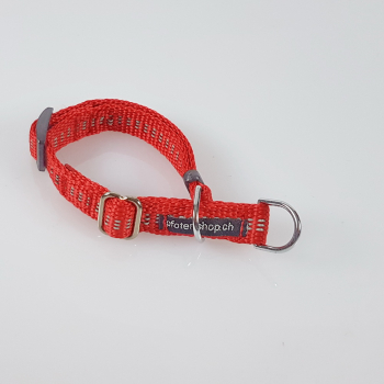 Halsband Zug-Stop verstellbar , 1.5cm, 20-30cm, reflex rot reflex rot