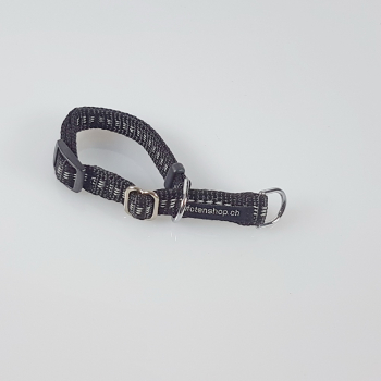 Halsband Zug-Stop verstellbar , 1.5cm, 20-30cm, reflex schwarz reflex schwarz
