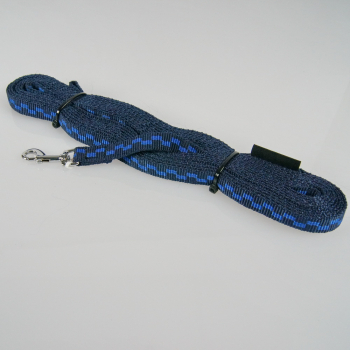 Schleppleine Band 15mm, 2 - 10m Karo blau