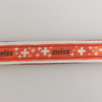 Leine 3fach verst. 1.6 - 2m, 20mm, mit swiss Borte swiss, rot weiss