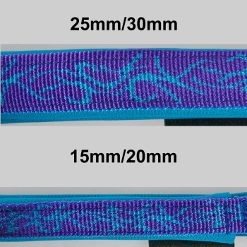 Leine mit Neopren, 3fach verstellbar 1.5m,  20 - 30mm Tattoo violet - aqua