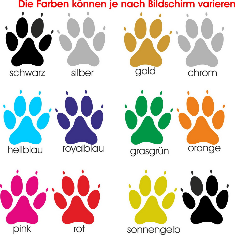 Pfotenaufkleber I Love Hundesport , diverse Farben