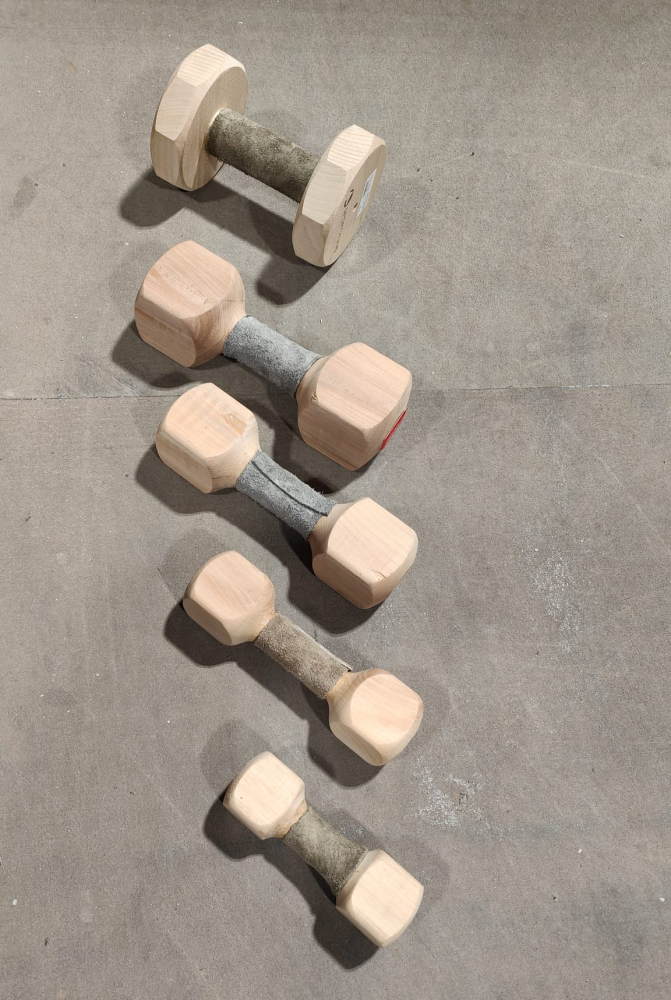 Apportierholz mit Leder, in verschiedenen Grössen