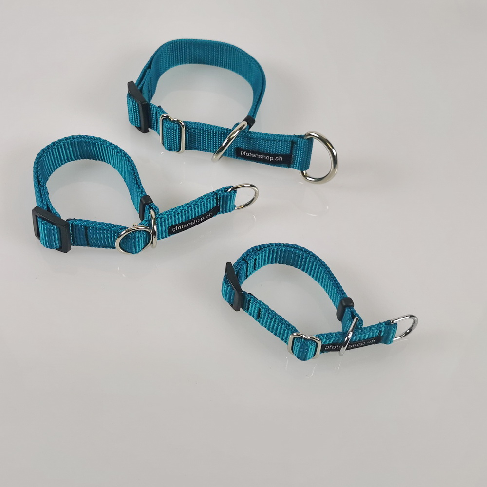 Halsband Zug-Stop verstellbar  1.5 - 2.5cm, 20 - 60cm Aquagrün