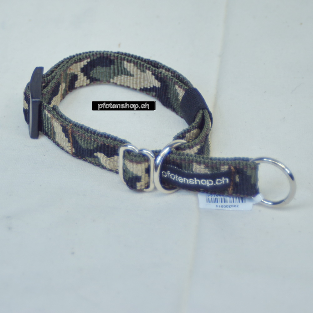 Halsband Zug-Stop verstellbar  1.5 - 2.5cm, 20 - 60cm Army