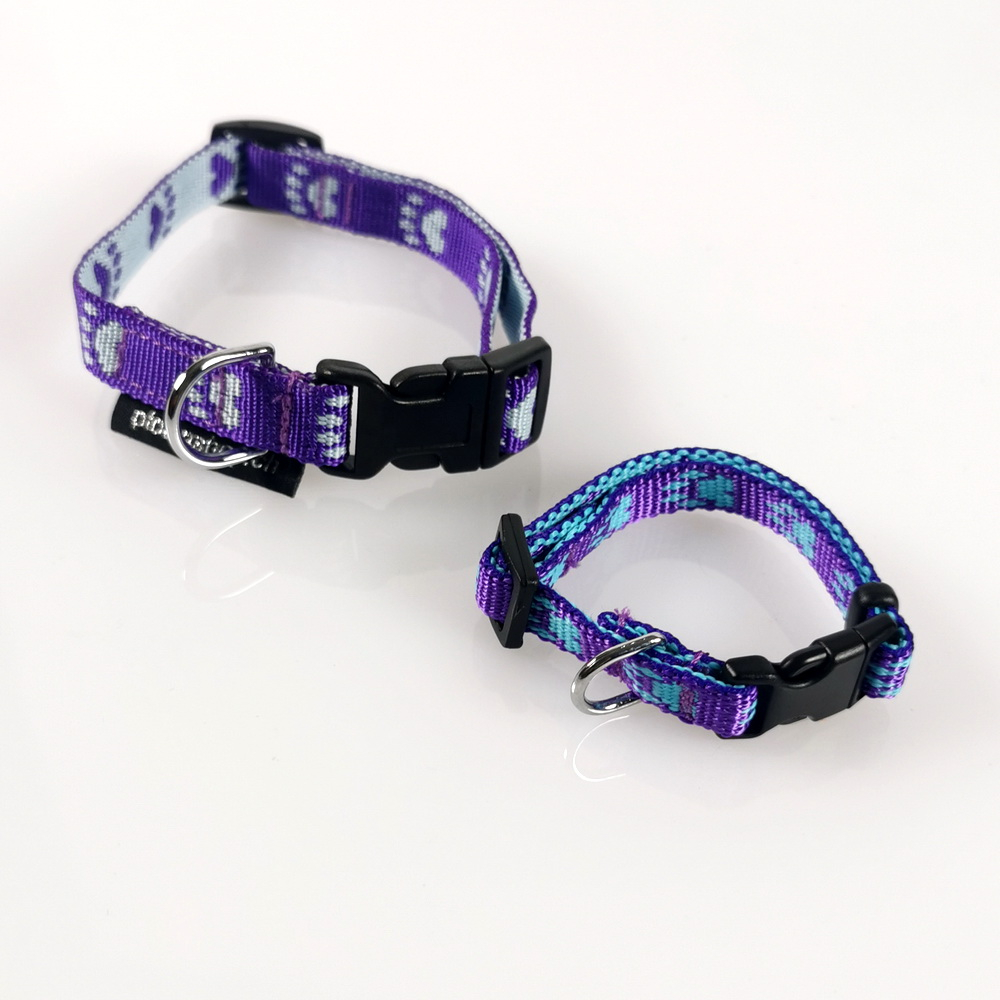 Halsband Click, 1.0 + 1.5cm, 16.5-46cm Pfoten violett - blau