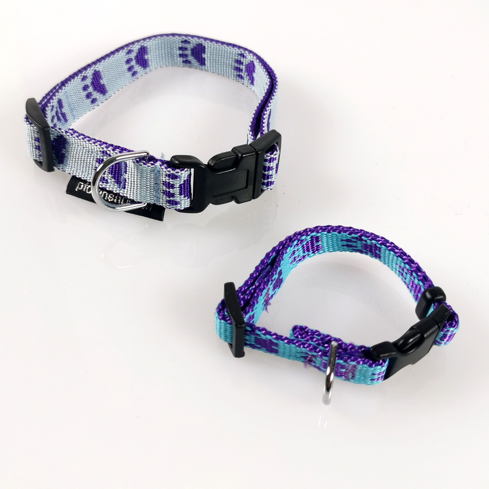 Halsband Click, 1.0 + 1.5cm, 16.5-46cm Pfoten blau - violett