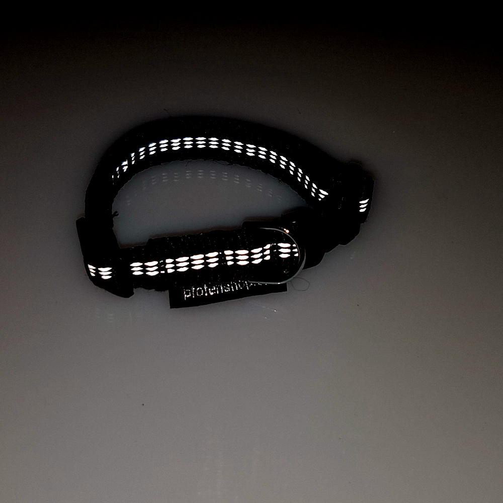 Halsband Click, 1.5cm, 25-46cm, reflex schwarz reflex schwarz