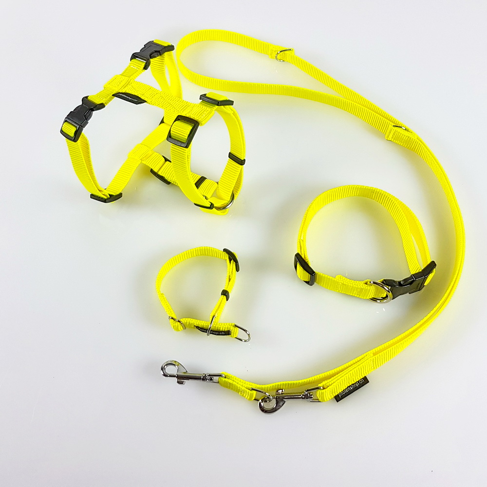 Halsband Click, 1.5 - 2.5cm, 25-65cm Neongelb