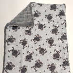 Kuscheldecke, grau karo teddy, grau teddy, grau 3-fach Fleece