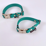 Halsband Click, 2 - 2.5cm, 30-65cm, wasserfest aquagrün Biothan 2 Breiten, 2 Längen